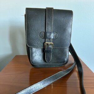 Green Fields VTG Shafmaster Leather Co. - Black Magnet Closer Shoulder Bag